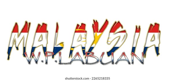 Alfabeto labuano de bombilla 3d con marco dorado aislado en fondo blanco. fuente de goteo lustroso dorado. Ilustración vectorial.