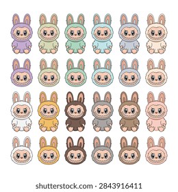 Labubu Bundle Digital Vector File for Cricut Labubu Characters Clipart Bundle