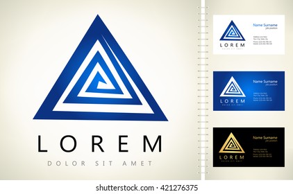 Labyrinth abstract logo. Puzzle rebus logic.
