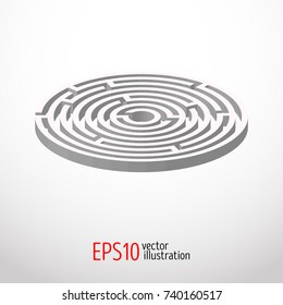 Labyrinth abstract. Vector 3d