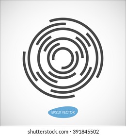 Labyrinth - abstract vector business logo element. Isolated vector illustration.