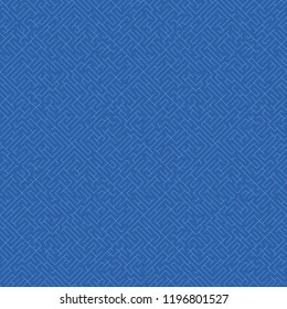 Labyrinth background. Geometric irregular backdrop. Abstract blue seamless line maze pattern. 