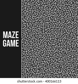 Labyrinth Background. Maze Game Concept. Transportation Logistics Abstract Background Concept. Business Path Concept. Vector Illustration.