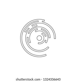 the labyrinth chart icon. Simple thin line, outline vector of charts and diagrams icons for UI and UX, website or mobile application