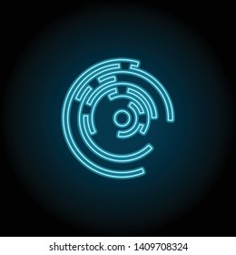 the labyrinth chart neon icon. Simple thin line, outline vector of charts and diagrams icons for UI and UX, website or mobile application