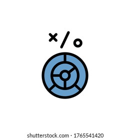 Labyrinth-Symbol. Einfache Illustration von Farbelementen. Labyrinth Concept umreißt Symboldesign aus Business Strategy Set. Kann für Web und Mobile verwendet werden