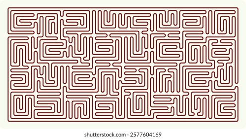 Labyrinth complex design. Maze (Labyrinth) game illustration. Labyrinth (brain game) vector graphic.