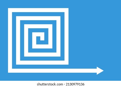 labyrinth exit, success business strategy vector concept