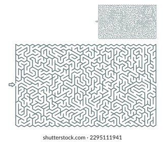 Labyrinth game. Maze or puzzle design. Find the way and right solution for exit. Vector illustration.