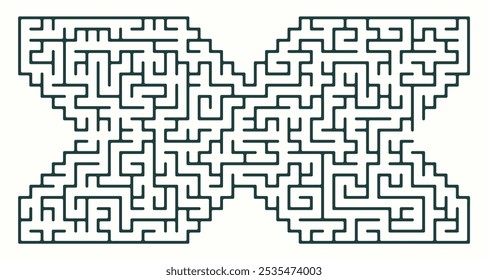 Labyrinth game vector graphic design. Labyrinth game is a fun activity to reach the exit.
