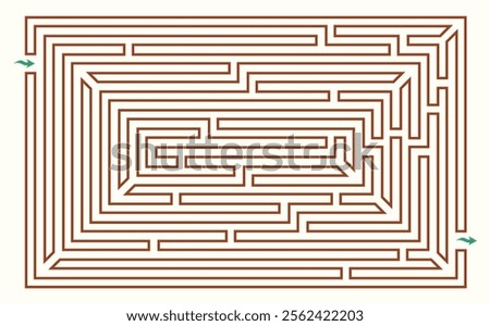 Labyrinth game vector illustration graphic. A fun and simple labyrinth (maze) game.