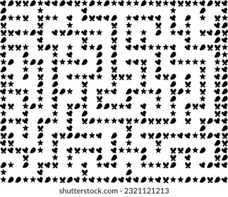 Labyrinth game way. Square maze,  finding exit path labyrinth challenge