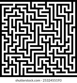 Caminho de jogo de labirinto. labirinto quadrado, jogo de lógica simples com labirintos caminho. Como descobrir quiz, encontrando caminho de saída rebus ou lógica labirinto desafio vetor isolado