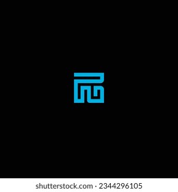 Labyrinth. Grafisches Zeichen - Logo, Monogramm PA