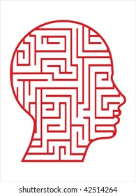 labyrinth head vector