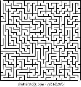 Labyrinth of high complexity. Vector illustration of a maze