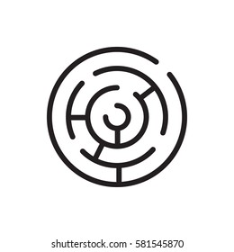 Labyrinth Icon Simple Outline Labyrinth Vector Stock Vector (Royalty ...