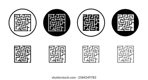 Labyrinth icon linear logo isolated