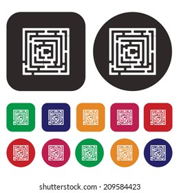 labyrinth icon / maze icon