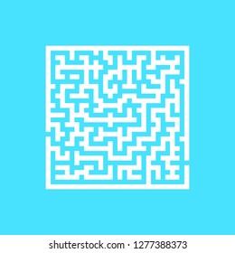 Labyrinth icon on blue background. vector illustration