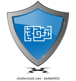 Labyrinth  icon on white color