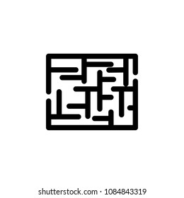 Labyrinth icon. Simple element illustration. Labyrinth symbol design from mess collection. Can be used in web and mobile on white background
