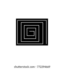 labyrinth icon. Strategy managment Icon. Premium quality graphic design. Signs, symbols collection, simple icon for websites, web design, mobile app on white background