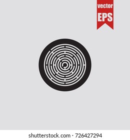Labyrinth icon in trendy isolated on grey background.Vector illustration.
