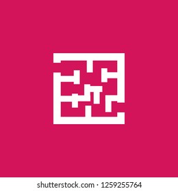 labyrinth icon vector. labyrinth sign on pink background. labyrinth icon for web and app