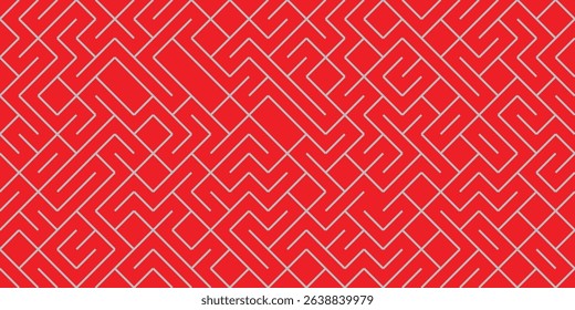 Labyrinth illustration isolated on red