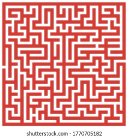 Labyrinth for kids. Maze. Find right way. Simple square maze