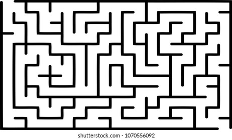 Labyrinth of low complexity. Vector illustration of a maze. Abstract geometric background