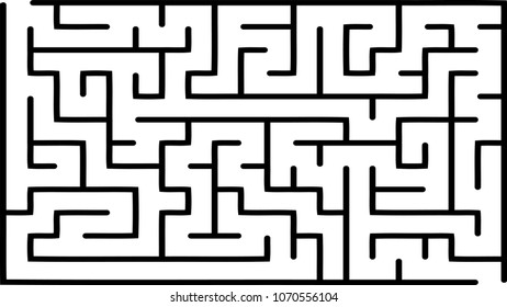 Labyrinth of low complexity. Vector illustration of a maze. Abstract geometric background