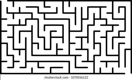 Labyrinth of low complexity. Vector illustration of a maze. Abstract geometric background