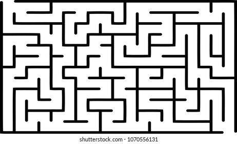 Labyrinth of low complexity. Vector illustration of a maze. Abstract geometric background