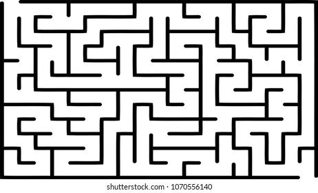 Labyrinth of low complexity. Vector illustration of a maze. Abstract geometric background