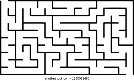 Labyrinth of low complexity. Vector illustration of a maze. Abstract geometric background