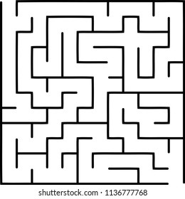 Labyrinth of low complexity. Vector illustration of a maze. Abstract geometric background