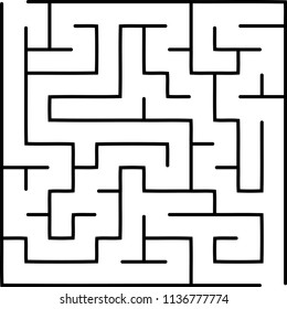 Labyrinth of low complexity. Vector illustration of a maze. Abstract geometric background
