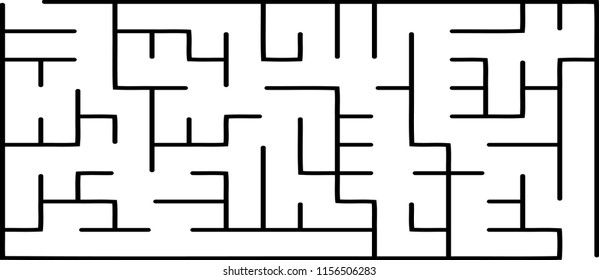 Labyrinth of low complexity. Vector illustration of a maze. Abstract geometric background. The image format is suitable for printing on a mug.