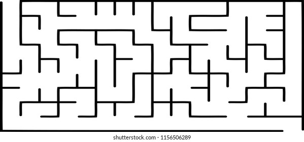 Labyrinth of low complexity. Vector illustration of a maze. Abstract geometric background. The image format is suitable for printing on a mug.