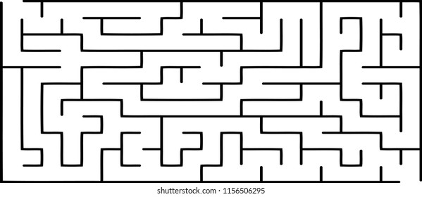 Labyrinth of low complexity. Vector illustration of a maze. Abstract geometric background. The image format is suitable for printing on a mug.