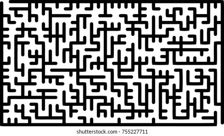 Labyrinth of low complexity. Vector illustration of a maze