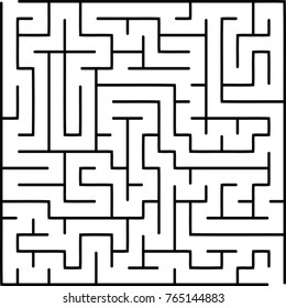 Labyrinth of low complexity. Vector illustration of a maze