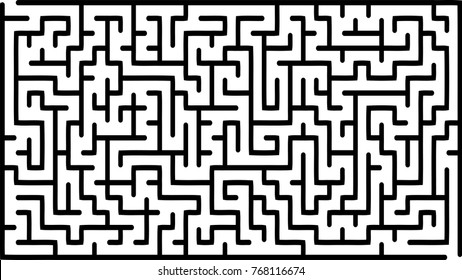 Labyrinth of low complexity. Vector illustration of a maze