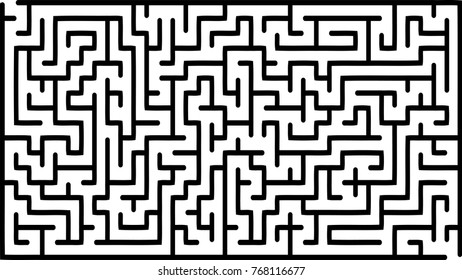 Labyrinth of low complexity. Vector illustration of a maze