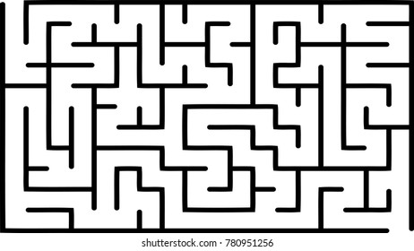Labyrinth of low complexity. Vector illustration of a maze