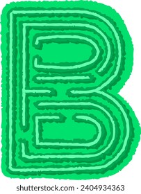 Labyrinth Maze Alphabet Brief Vektor