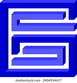 Labyrinth Maze Alphabet Letter Vector