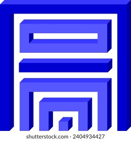 Labyrinth Maze Alphabet Letter Vector